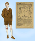 Butterick 1029: 1920s Uncut Little Boys 3 Piece Suit Sz10 Vintage Sewing Pattern