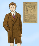 Butterick 1029: 1920s Uncut Little Boys 3 Piece Suit Sz10 Vintage Sewing Pattern