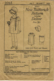 Butterick 2065: 1920s Baby Girls Bloomer Dress & Bonnet Sz 2 VTG Sewing Pattern