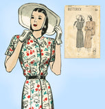 Butterick 4084: 1940s Misses Post WWII Day Dress Sz 30 B Vintage Sewing Pattern