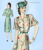 Butterick 4156: 1940s Glamorous Misses Cocktail Dress Sz 36 B Vintage Sewing Pattern