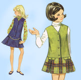 1960s Vintage Butterick Sewing Pattern 5442 Uncut Toddler Girls School Jumper Sz6