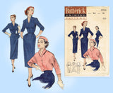 Butterick 6528: 1950s Uncut Misses Cocktail Dress Sz 34 B Vintage Sewing Pattern