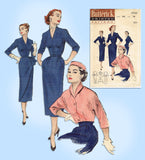 Butterick 6528: 1950s Uncut Misses Cocktail Dress Sz 34 B Vintage Sewing Pattern