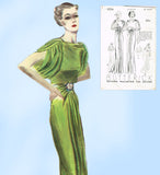 Butterick 6554: 1930s Rare Uncut Misses Wedding Dress 36B Vintage Sewing Pattern - Vintage4me2