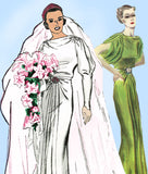 Butterick 6554: 1930s Rare Uncut Misses Wedding Dress 36B Vintage Sewing Pattern - Vintage4me2