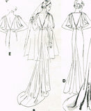 Butterick 6554: 1930s Rare Uncut Misses Wedding Dress 36B Vintage Sewing Pattern - Vintage4me2