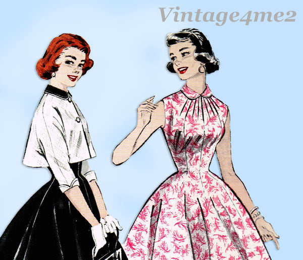 1950s Vintage Butterick Sewing Pattern 7243 Misses Princess Sun Dress Sz 30 Bust