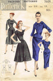 1950s Original Vintage Butterick Pattern 7934 Misses Dress and Jacket Sz 32 Bust