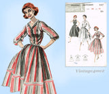 Butterick 8147: 1950s Misses Shirtawaist Dress Sz 36 Bust Vintage Sewing Pattern