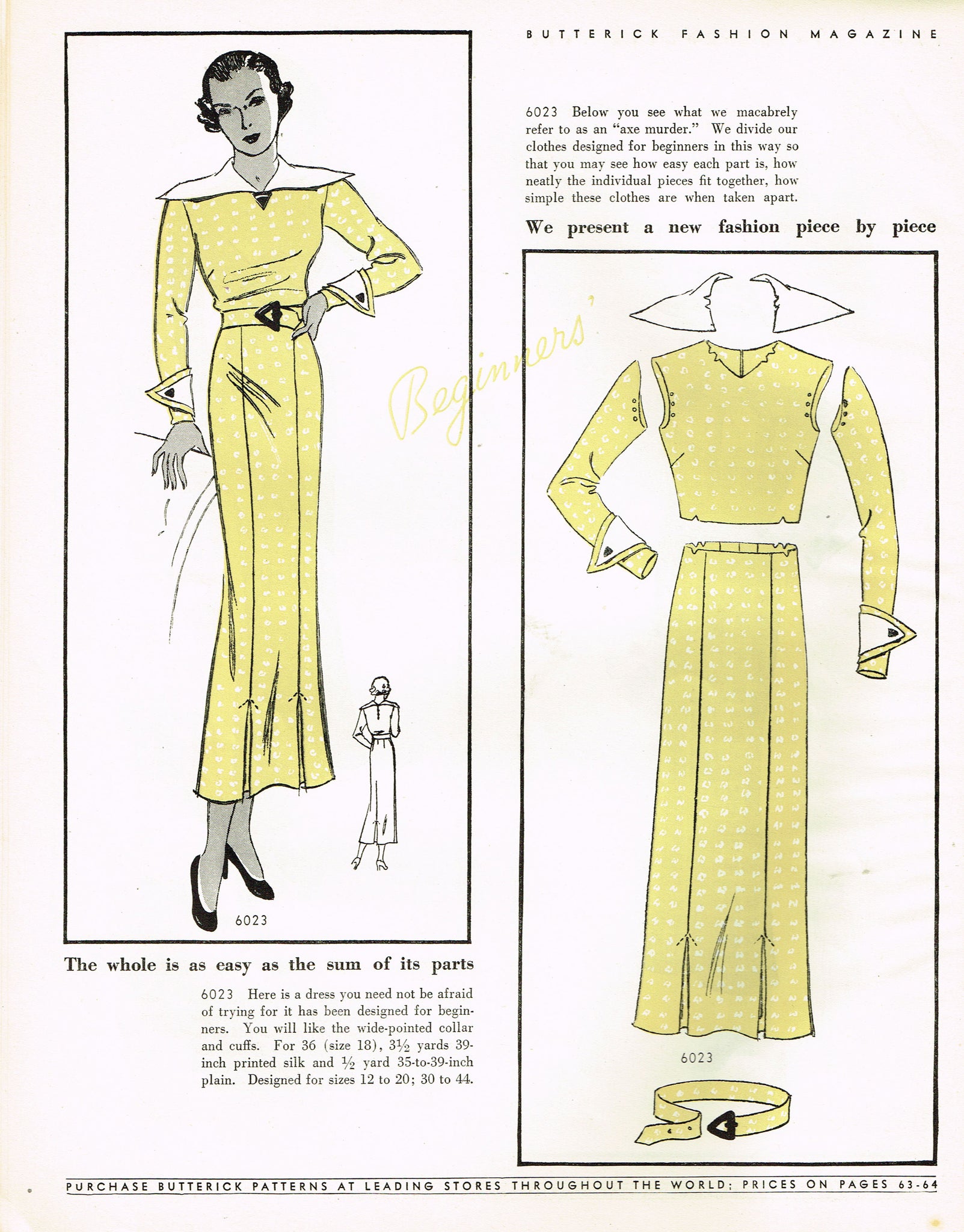 1930s Digital Download Butterick Early Spring 1935 Pattern Catalog –  Vintage4me2