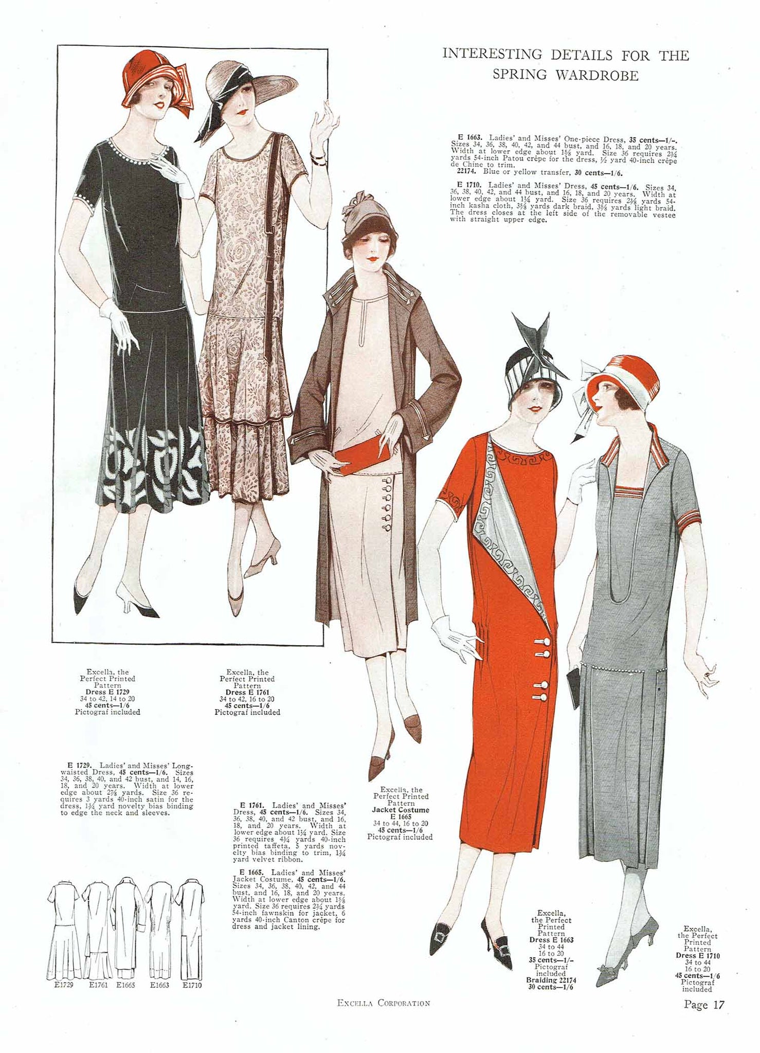 Instant Digital Download 1920s Excella Spring 1925 Quarterly Pattern C ...