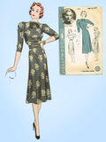 Hollywood 1514: 1930s Vintage Sewing Pattern Starlet Pat Patternson Afternoon Dress Sz 30 vintage4me2