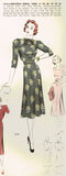 Hollywood 1514: 1930s Vintage Sewing Pattern Starlet Pat Patternson Afternoon Dress Sz 30