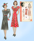 Hollywood 1606: 1930s Vintage Sewing Pattern Starlet Eleanor Whitney Afternoon Dress Sz 32 Vintage4me2