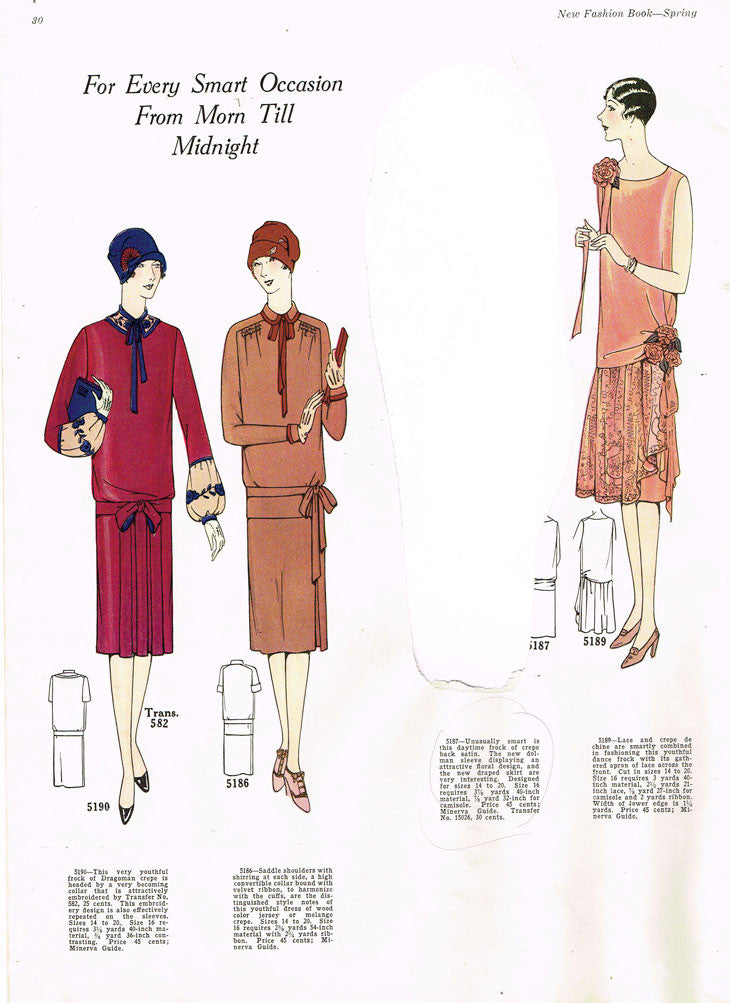 1920s Ladies Home Journal New Fashion Book Spring 1929 Pattern