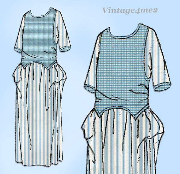 Ladies Home Journal 2565: 1920s Uncut Misses Dress Sz 34B Vintage Sewing Pattern