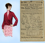 Ladies Home Journal 2950: 1920s Uncut Surplice Blouse 36B Vintage Sewing Pattern