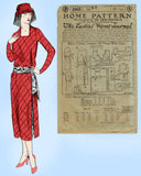 Ladies Home Journal 2965: 1920s Uncut Misses Dress Sz 34B Vintage Sewing Pattern