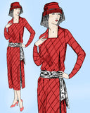 Ladies Home Journal 2965: 1920s Uncut Misses Dress Sz 34B Vintage Sewing Pattern