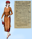 Ladies Home Journal 2970: 1920s Uncut Misses Dress Sz 36B Vintage Sewing Pattern