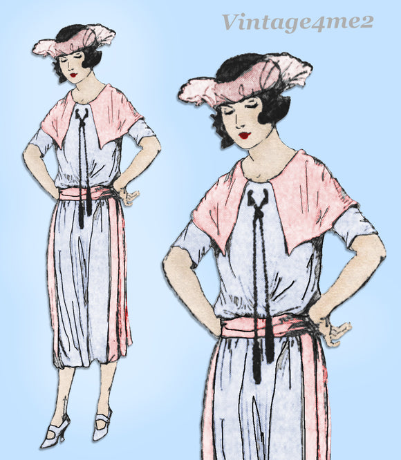 Ladies Home Journal 3004: 1920s Uncut Misses Dress Sz 32B Vintage Sewing Pattern