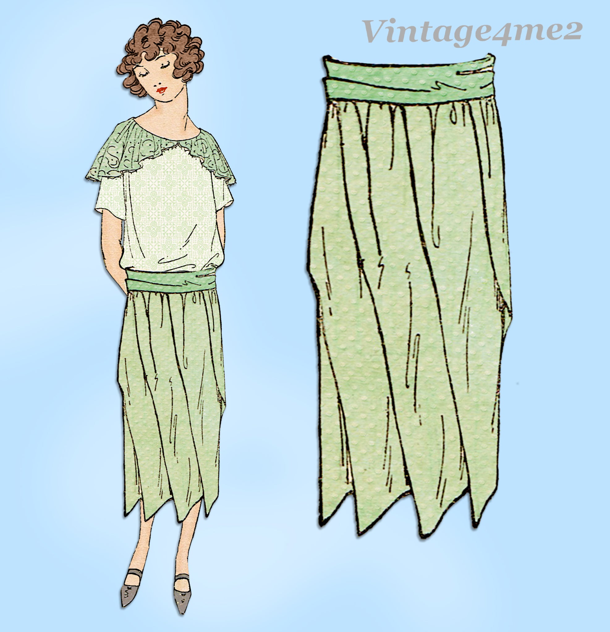 Ladies Home Journal 2809: 1920s Uncut Misses Skirt 32 W Sewing Pattern –  Vintage4me2