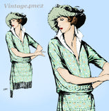 Ladies Home Journal 3367: 1920s Uncut Easy Blouse Sz 42 B Vintage Sewing Pattern