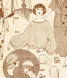 Ladies Home Journal 3711: 1920s Uncut Matinee Blouse 36 B Vintage Sewing Pattern