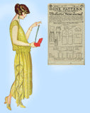 Ladies Home Journal 3713: 1920s Uncut Evening Gown 34 B Vintage Sewing Pattern