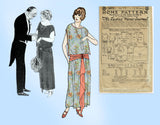 Ladies Home Journal 3872: 1920s Uncut Evening Dress 42 B Vintage Sewing Pattern