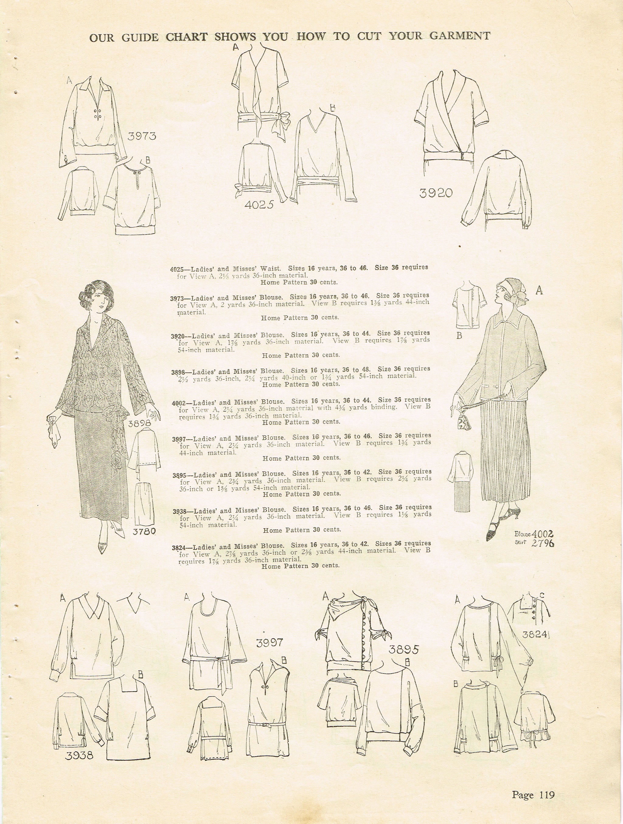 Ladies Home Journal 2952: 1920s Uncut orders Misses Blouse 38 B Vintage Sewing Pattern