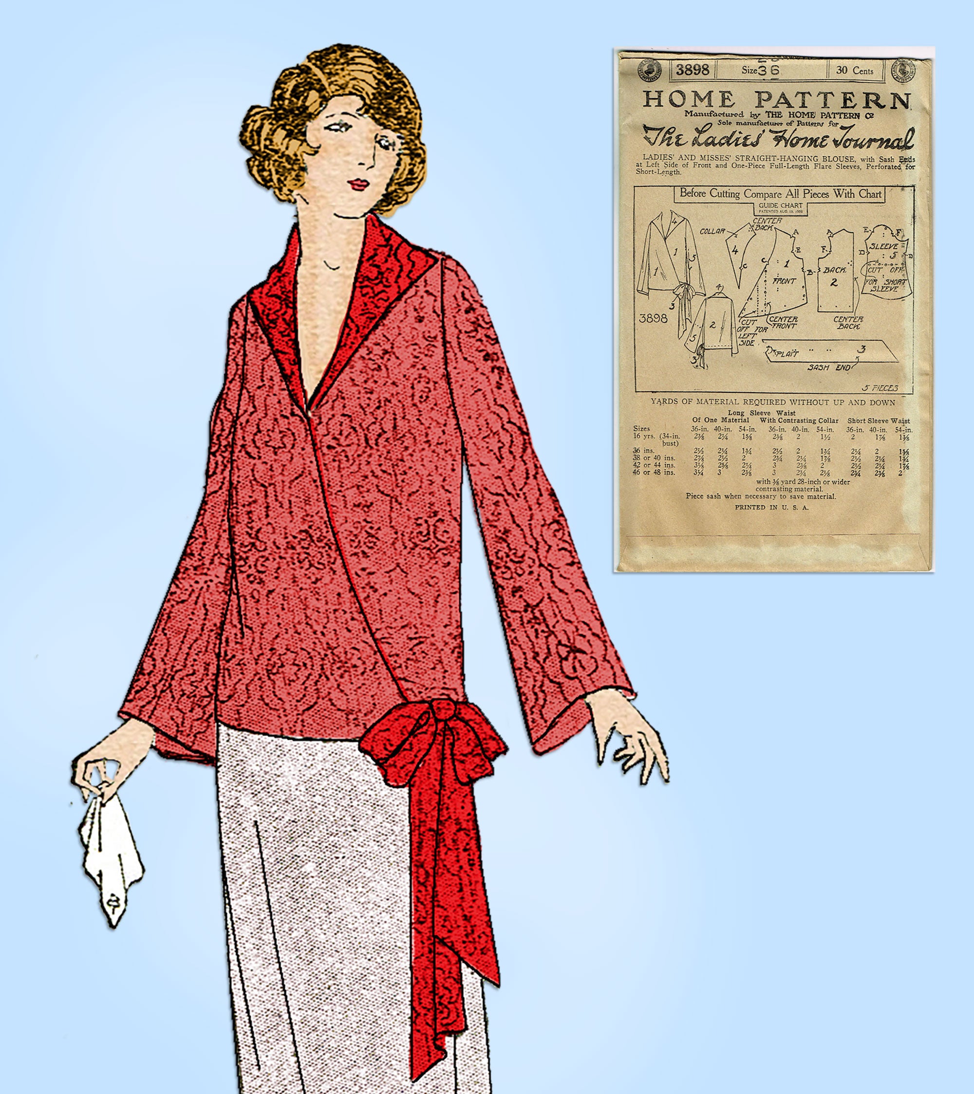 Ladies Home Journal 3957: 1920s Uncut Combination Sz outlet 34 B Vintage Sewing Pattern