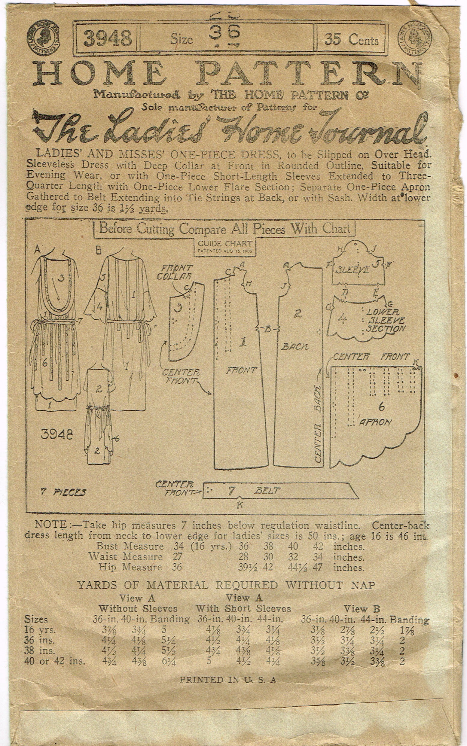 Ladies on sale Home Journal 2989: 1920s Uncut Misses Blouse 42 B Vintage Sewing Pattern