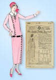 1920s VTG Ladies Home Journal Sewing Pattern 4453 Uncut Misses Slender Dress 34B