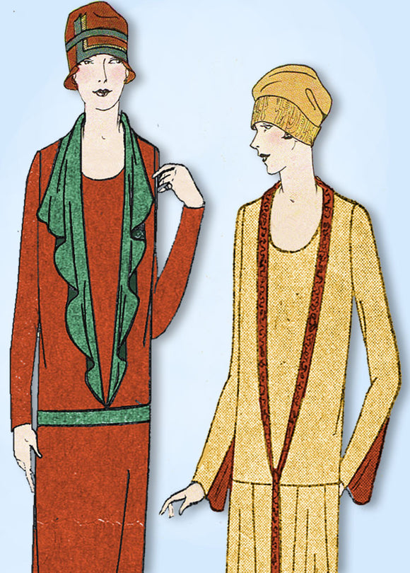 1920s VTG Ladies Home Journal Sewing Pattern 4914 Uncut Womens Flapper Dress 38B