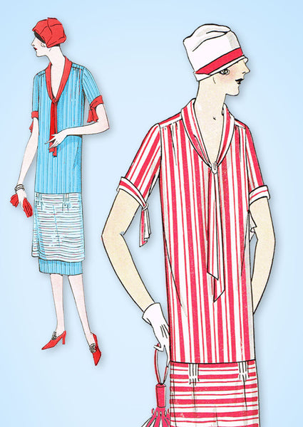 1920s VTG Ladies Home Journal Sewing Pattern 4997 Uncut Misses Flapper Dress 38B