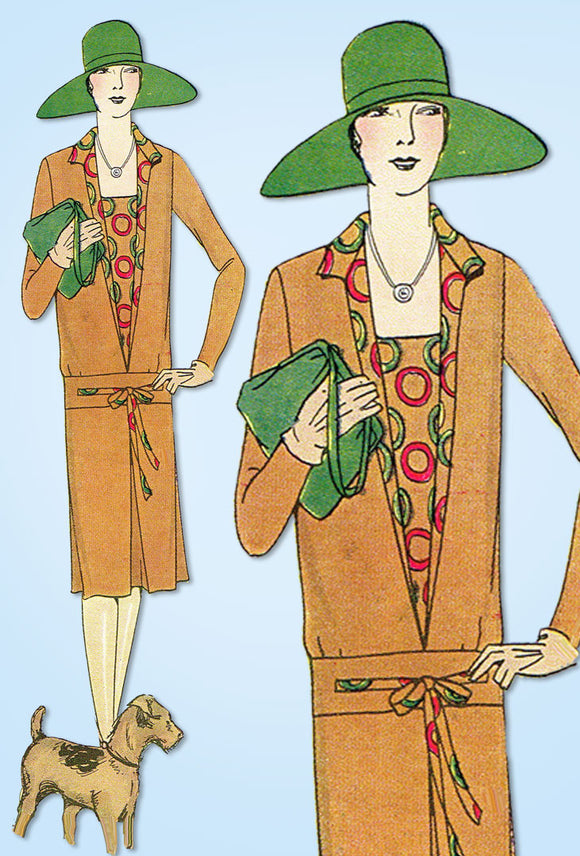 1920s VTG Ladies Home Journal Sewing Pattern 5155 Uncut Misses Flapper Dress 36B