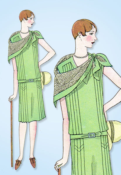 1920s VTG Ladies Home Journal Sewing Pattern 5755 FF Flapper Cocktail Dress 34B - Vintage4me2