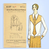 1920s VTG Ladies Home Journal Sewing Pattern 6127 Uncut Flapper Blouse Sz 36 B