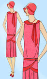 1920s VTG Ladies Home Journal Sewing Pattern 6247 FF Misses Flapper Dress Sz 36B