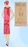 1920s VTG Ladies Home Journal Sewing Pattern 6247 FF Misses Flapper Dress Sz 36B