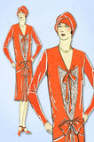 1920s VTG Ladies Home Journal Sewing Pattern 6294 FF Plus Size Flapper Dress 42B