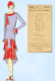 1920s Vintage Ladies Home Journal Pattern 6381 Uncut Flapper Flounce Dress 38B