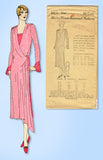 1930s Ladies Home Journal Sewing Pattern 6470 Uncut Plus Size Afternoon Dress 40