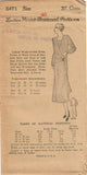 1930s Ladies Home Journal Sewing Pattern 6471 FF Plus Size Afternoon Dress 40 B