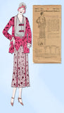 1930s Ladies Home Journal Sewing Pattern 6491 Uncut Misses Dress & Jacket 36 B