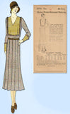 1930s VTG Ladies Home Journal Sewing Pattern 6498 FF Misses Street Dress Sz 36 B