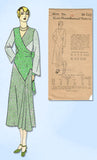 1930s Ladies Home Journal Sewing Pattern 6514 FF Misses Afternoon Dress Sz 38 B