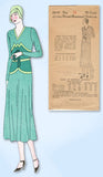 1930s Ladies Home Journal Sewing Pattern 6518 Uncut Misses Street Dress Sz 36 B